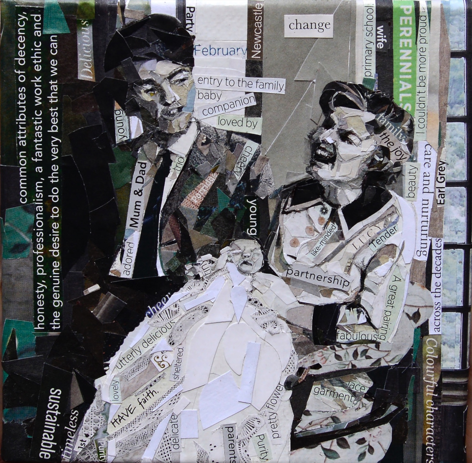 Collage wedding portrait of a couple