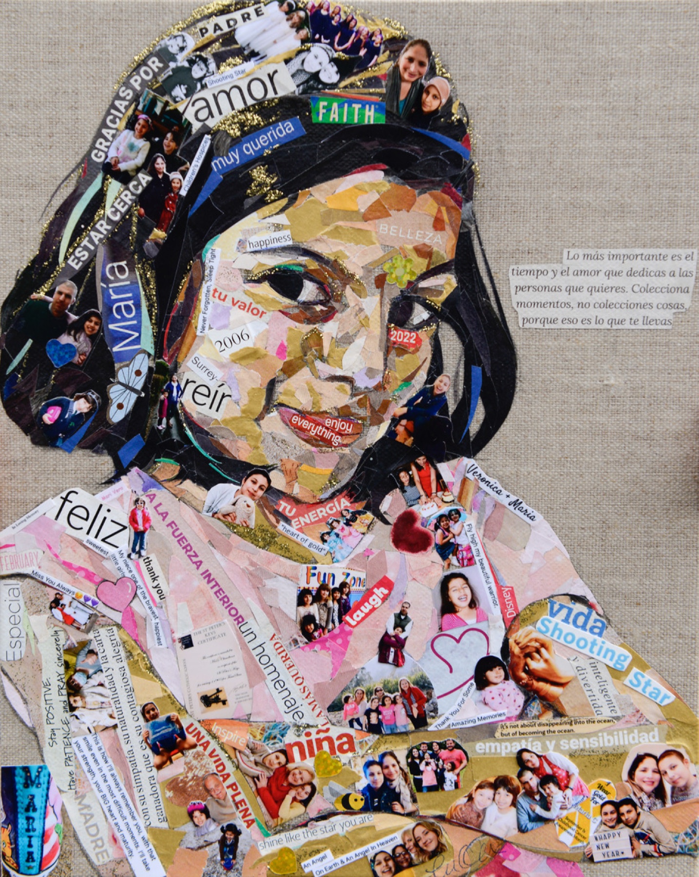 Collage portrait of Maria